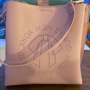 Pink Leather Shoulder Bag